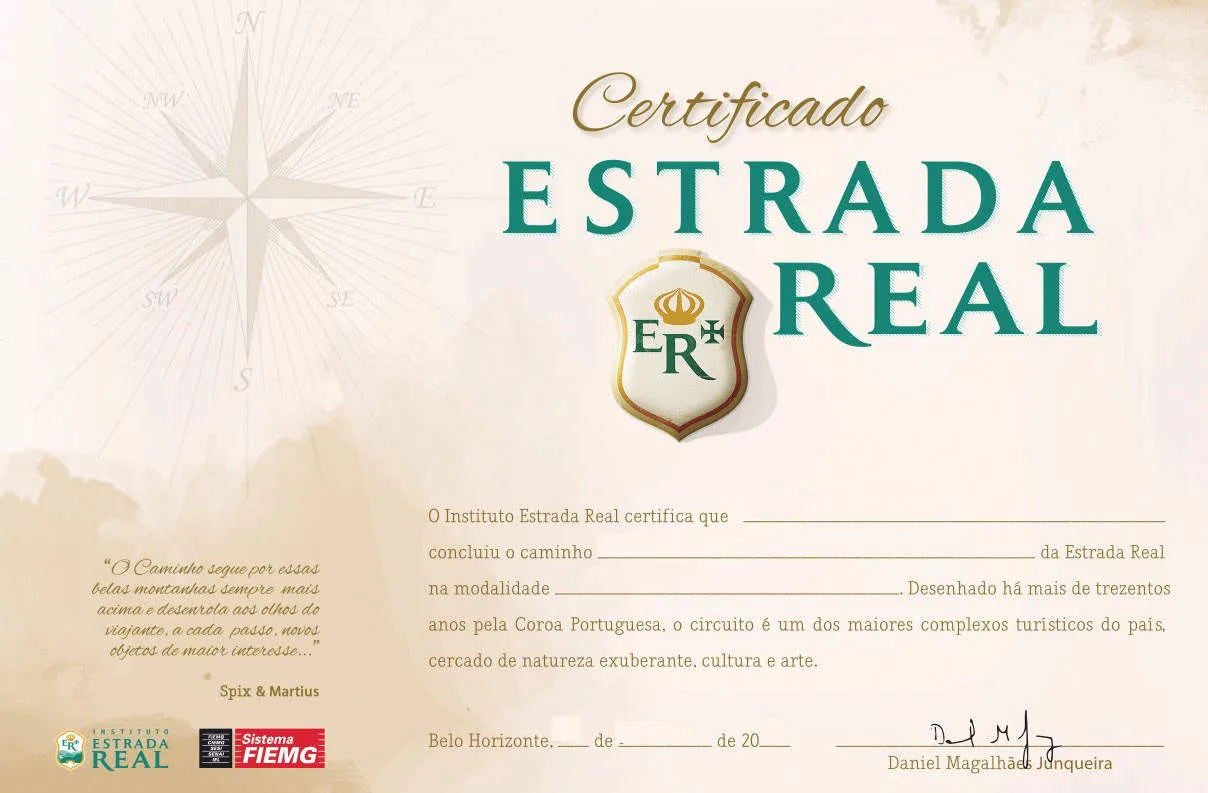 Certificado da Estrada Real